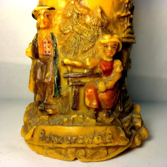 Johann Gunter Walldurn Baden Carved Wax Candle Germany Schwarzwald Mushroom 8" - Picture 16 of 16